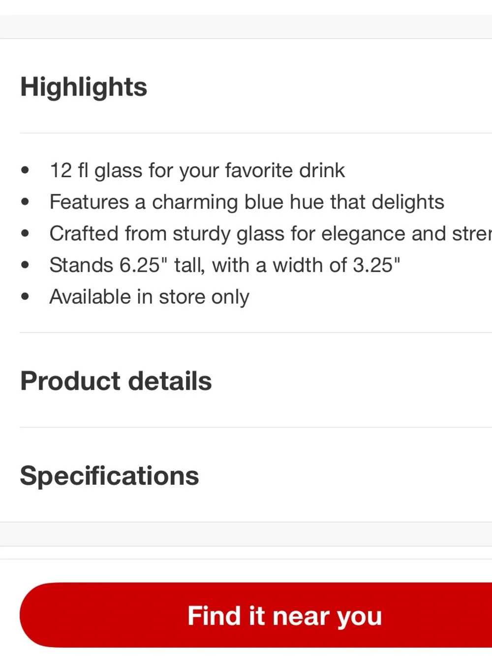 Target Blue Stemmed Goblet with Pressed Glass Pattern - New | 4th of July